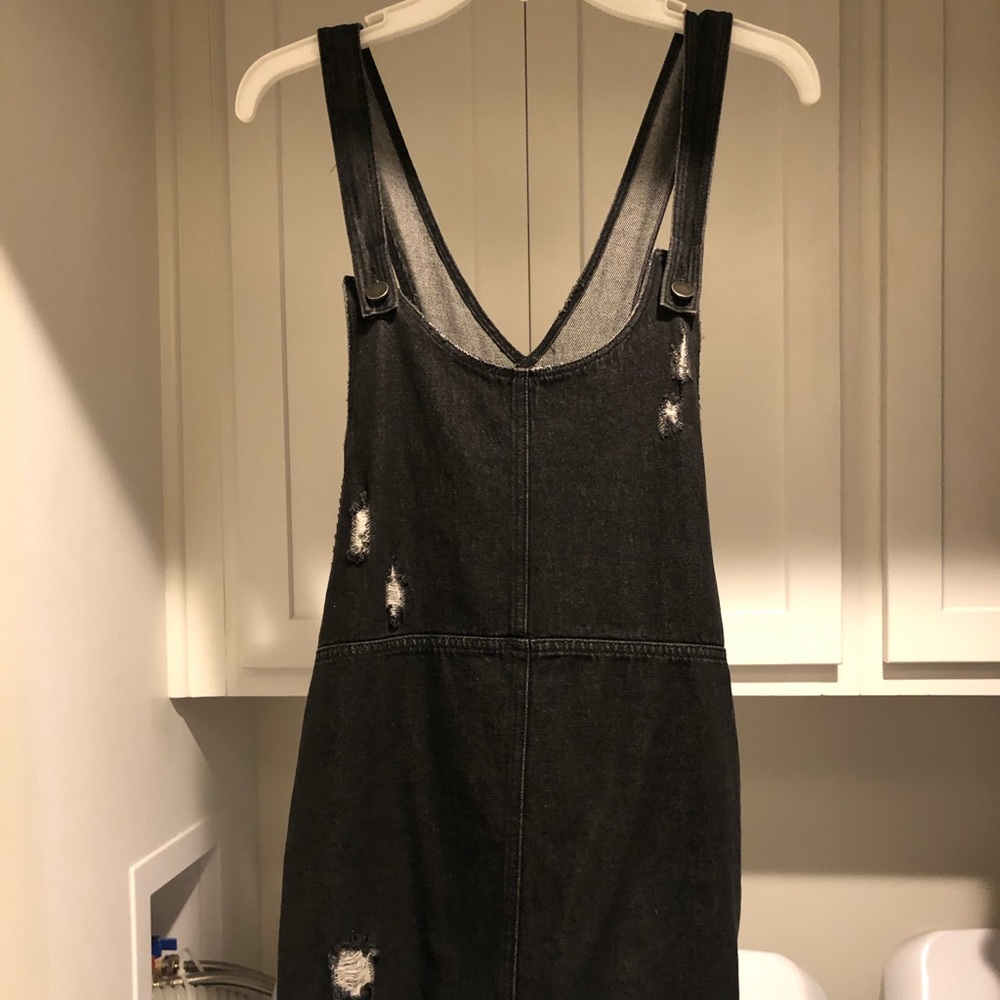 Mini Jean Overall Dress
